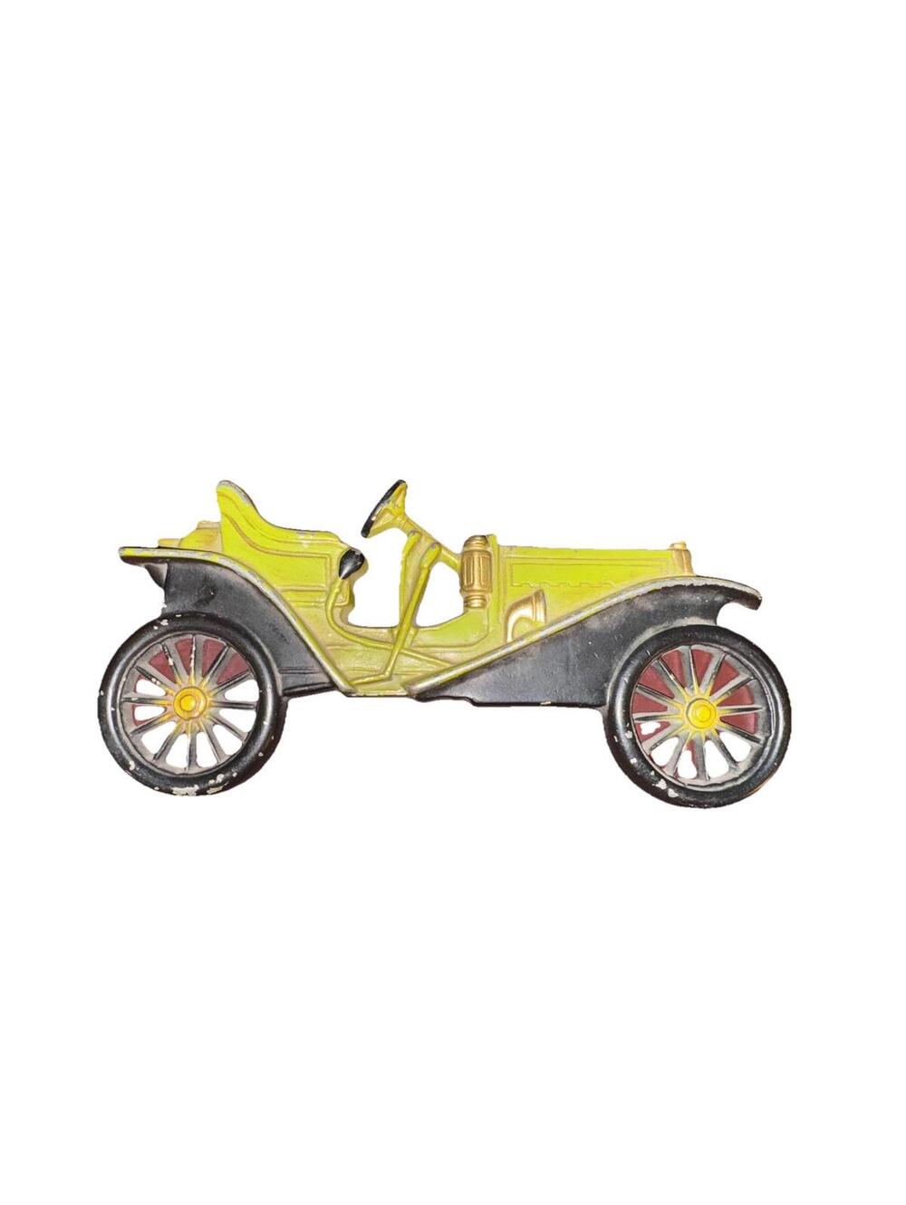 Vintage Cast Iron Yellow and Black Car Wall Decor